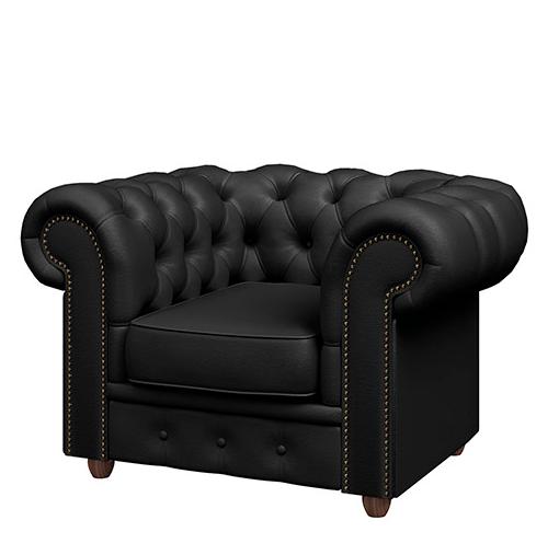 Кресло Pointex Тюдор (Tudor) TUD36710001 черный экокожа