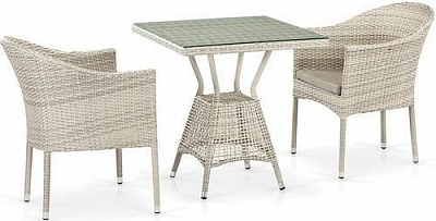 Комплект мебели из ротанга Afina Garden T706/Y350A-W85-70x70 2Pcs Latte Бежевый