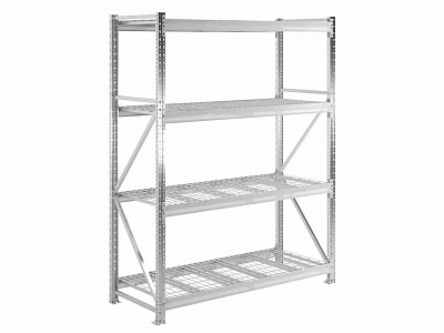 Стеллаж MS Pro 250/150x60/4 b с сетчатыми полками до 4000 кг