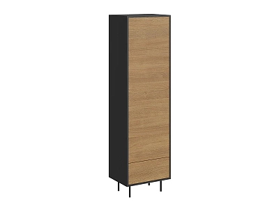 Шкаф OgogoHome Look 1-дверный робиния брэнсон черный 843402