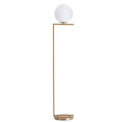 Торшер со стеклянным плафоном ARTE Lamp BOLLA-UNICA A1921PN-1AB