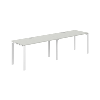 Рабочая станция s-b-s Norden Сигма (м/к 60х30) 2800х700х750 SG.225.SH.63.WH Серый Бархат / Белый